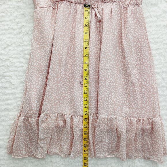 Dress Size L Pink Animal Fairy Coquette Soft Girl Romantic Whimsycore Faux Wrap - Picture 13 of 16
